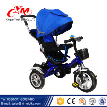 Pousser la puissance enfants tricycle vélo jouets / cadre en métal trike vélo pour enfants / usine en gros pas cher tricycle pour bébé